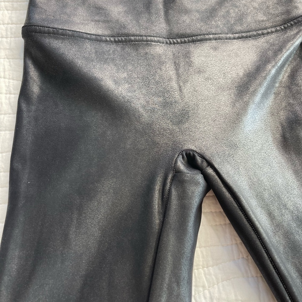 Spanx Faux Leather Leggings Black Size S #0294 - Picture 7 of 16